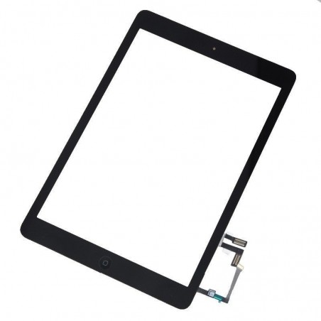 Vitre Tactile pour iPad Air Noir Pré Assemblée sans outils (A1474,A1475,A1476)