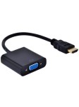 HDMI vers VGA 1080P Plaqué d'or Mâle à Femelle Câble Adaptateur Convertisseur Hd