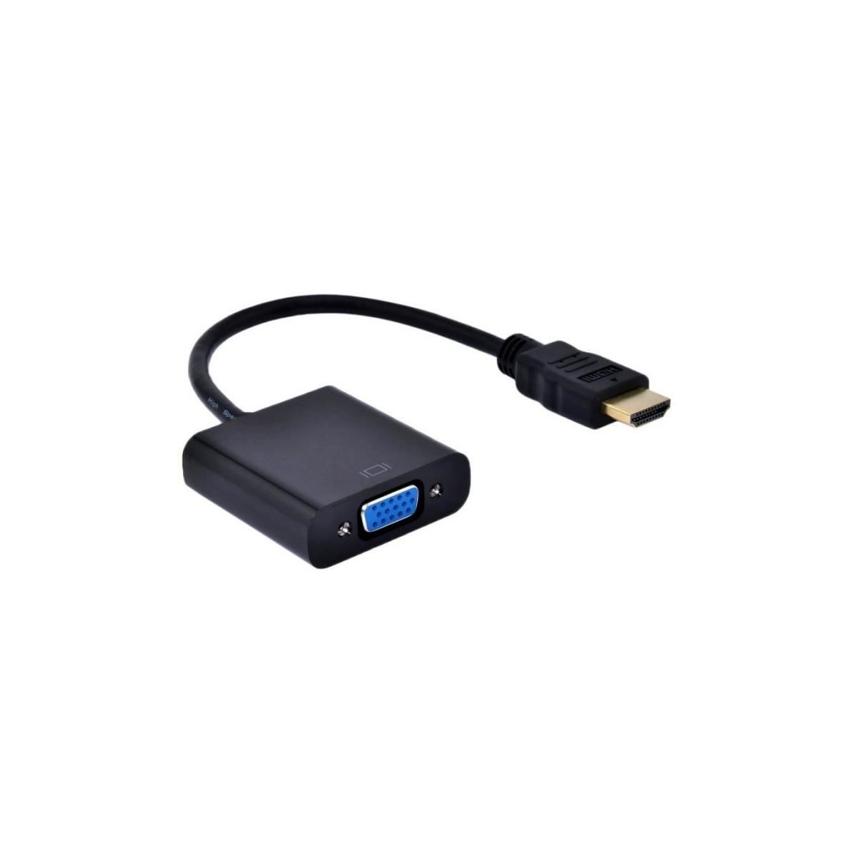 HDMI vers VGA 1080P Plaqué d'or Mâle à Femelle Câble Adaptateur Convertisseur Hd