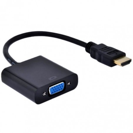 HDMI vers VGA 1080P Plaqué d'or Mâle à Femelle Câble Adaptateur Convertisseur Hd