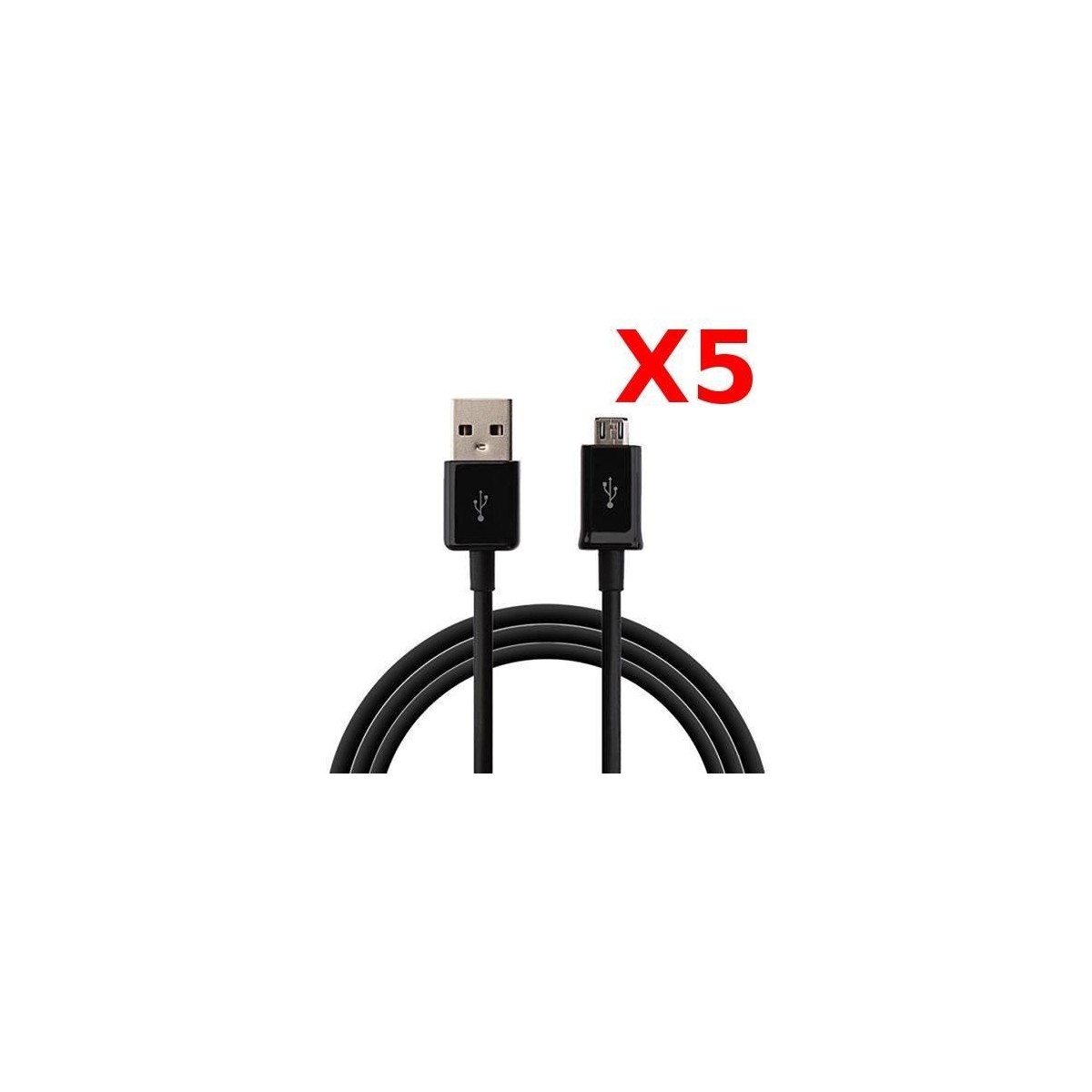 5 Cables Micro Usb Noir