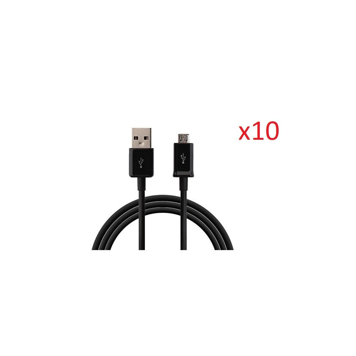 10 Cables Micro Usb Noir