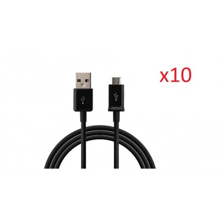 10 Cables Micro Usb Noir