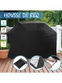 Housse de Barbecue Protection Couverture Outdoor Jardin BBQ Cover Etanche 210D Bâche Grill Noir 145 x 61 x 117cm