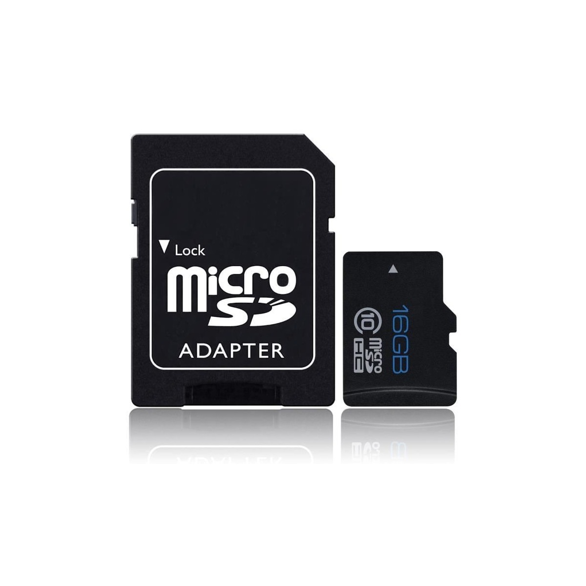 Carte Micro Usb 16Gb SDHC CL10 + Adaptateur