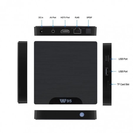 Décodeur multimédias Smart TV Box Android 7.1 W95 2G/16G