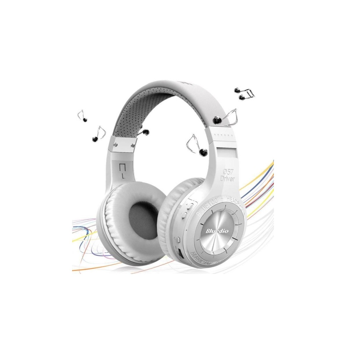 Casque Bluetooth Bluedio HT (Turbine) stéréo sans fil écouteur microphone intégré Blanc