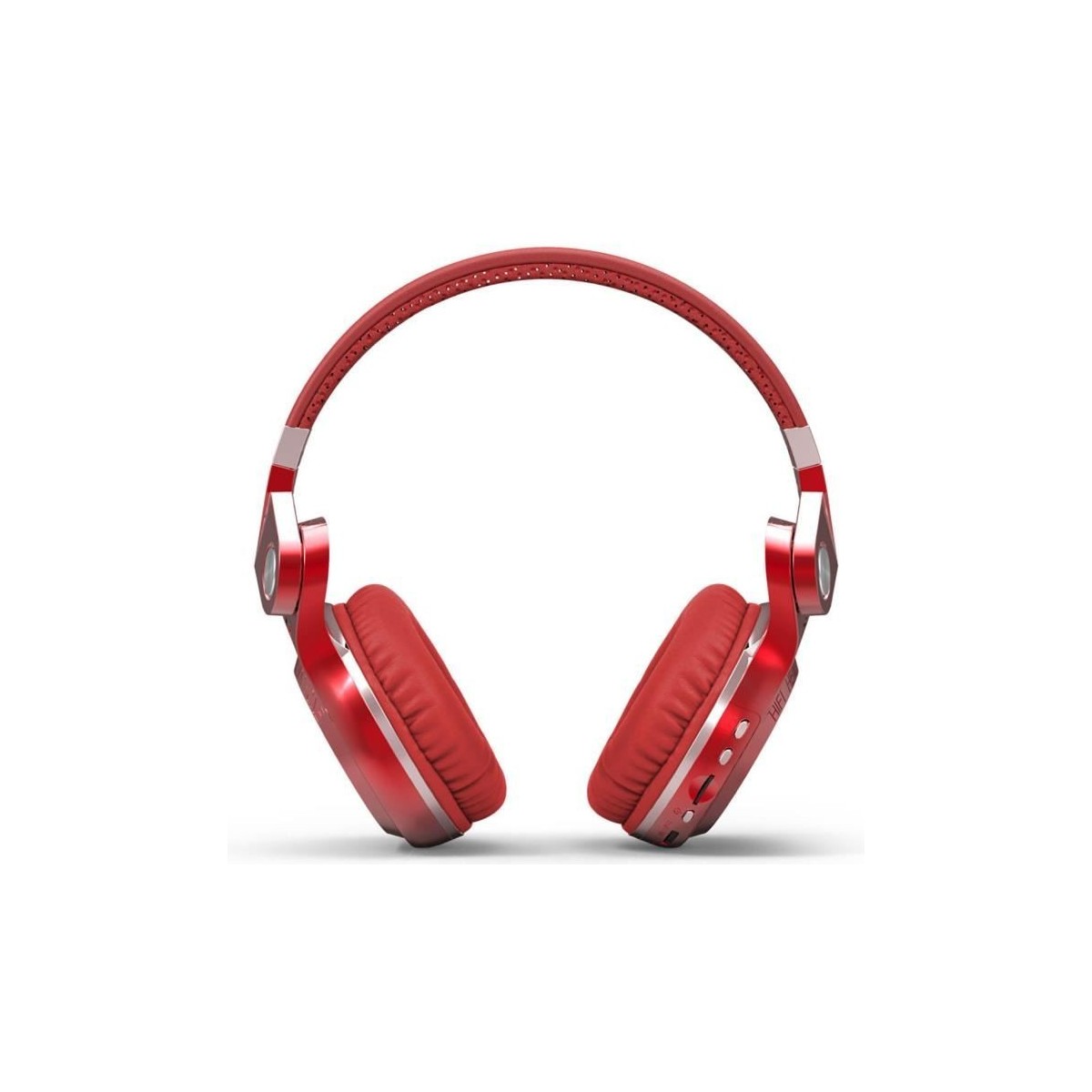 Casque Bluetooth Bluedio T2+ stéréo sans fil avec microphone carte micro-SD et FM radio Rouge