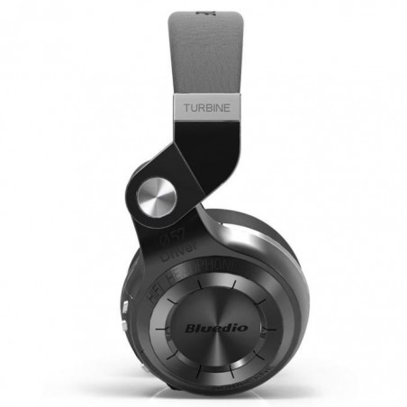 Casque Bluetooth Bluedio T2+ stéréo sans fil avec microphone carte micro-SD et FM radio Noir