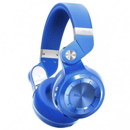Casque Bluetooth Bluedio T2+ stéréo sans fil avec microphone carte micro-SD et FM radio Bleu