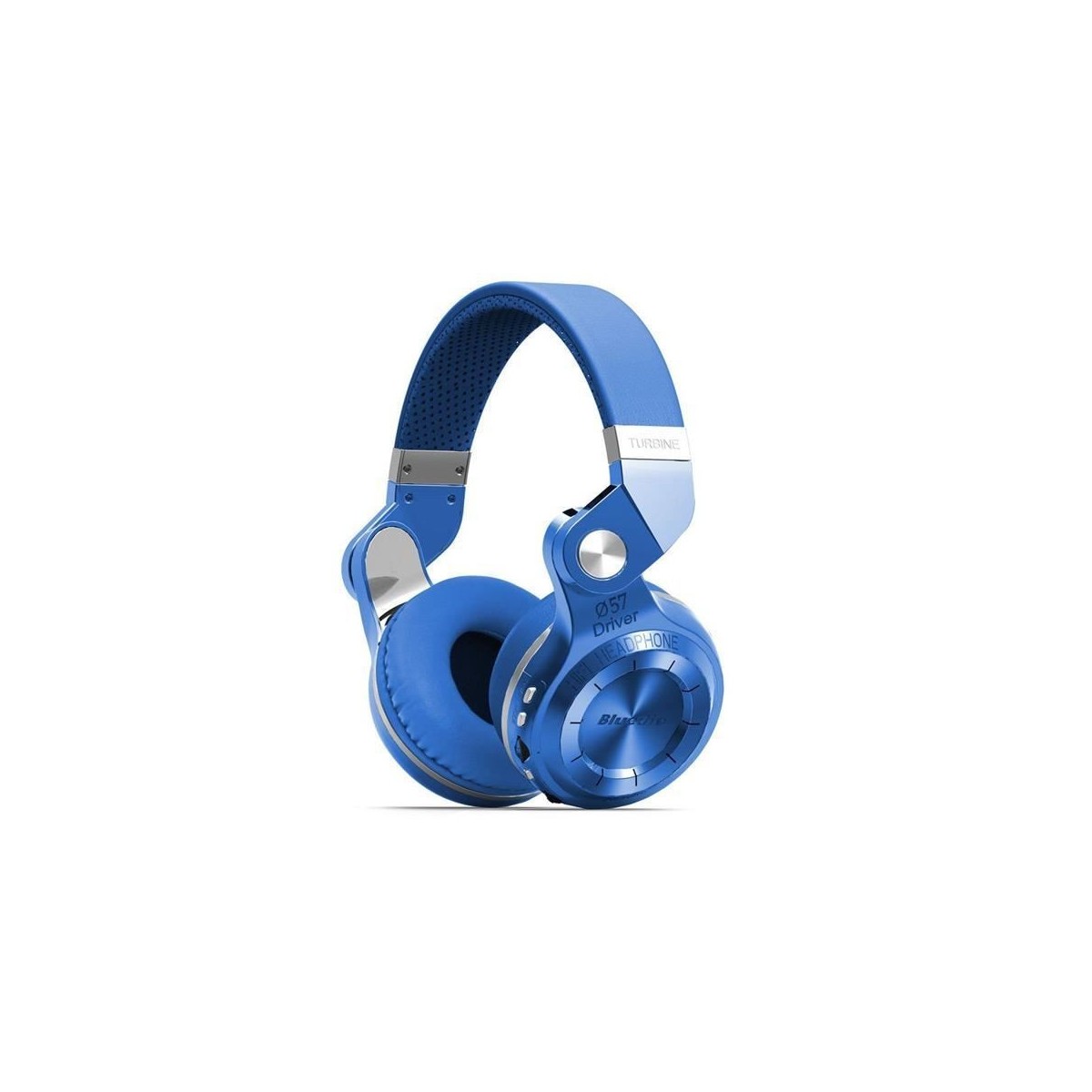 Casque Bluetooth Bluedio T2+ stéréo sans fil avec microphone carte micro-SD et FM radio Bleu