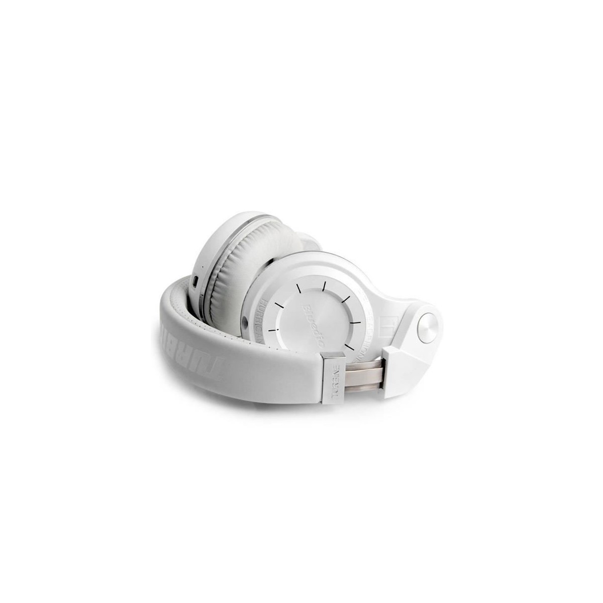 Casque Bluetooth Bluedio T2+ stéréo sans fil avec microphone carte micro-SD et FM radio Blanc
