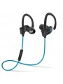 Casque Écouteurs Sport Earphone Headphone Sans fil stéréo H5 Bleu