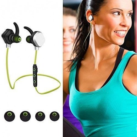 Écouteurs Sport Earphone Headphone Sans fil stéréo IP55 Vert