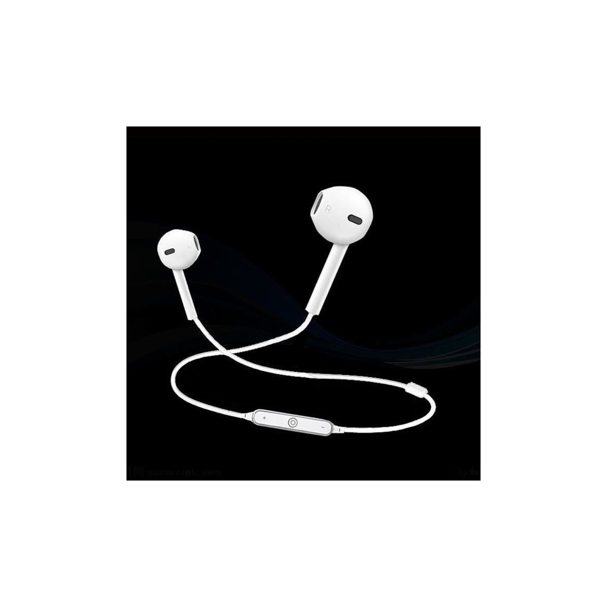 Écouteurs Sport Earphone Headphone Sans fil stéréo B3300 Blanc