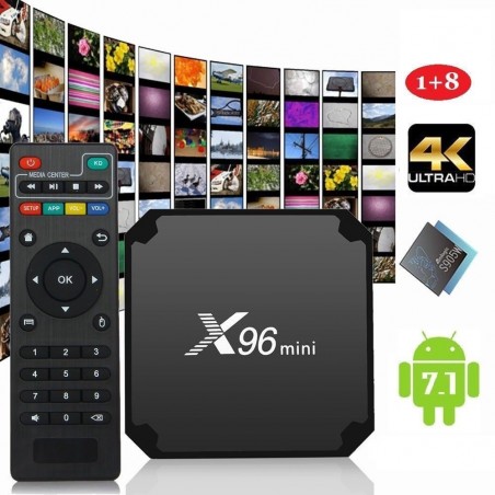 Décodeur multimédias Smart TV Box Android 7.1 X96 Mini 1G/8G