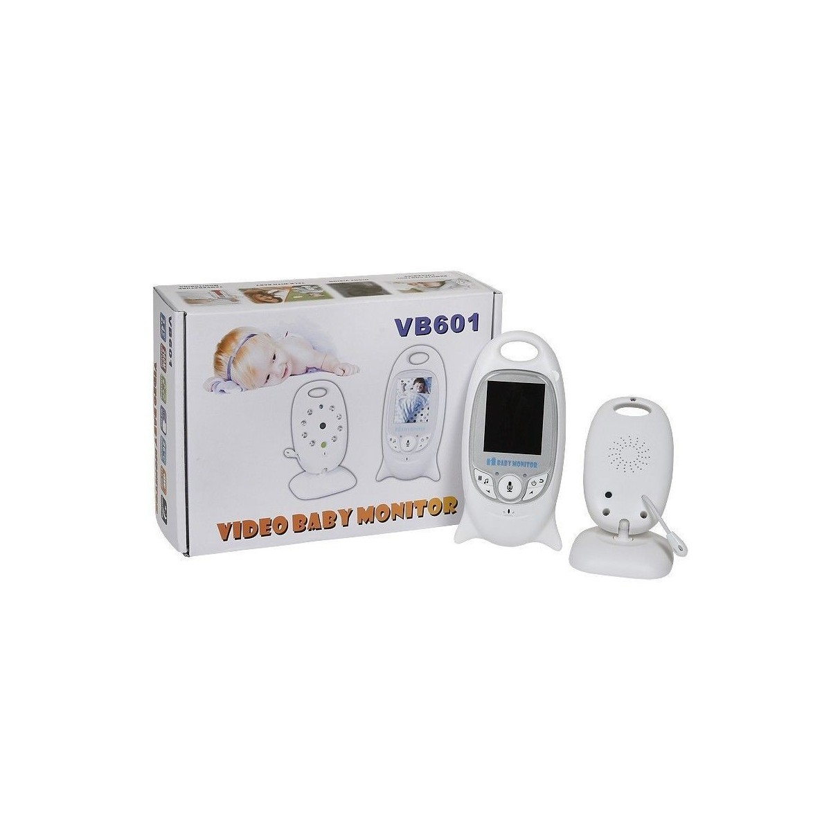 Video Baby Phone sans fils avec Microphone et Nocture vision 2.0 Pouces VB601