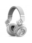 Casque Bluetooth Bluedio T2+ stéréo sans fil avec microphone carte micro-SD et FM radio Blanc