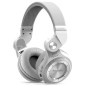 Casque Bluetooth Bluedio T2+ stéréo sans fil avec microphone carte micro-SD et FM radio Blanc Casque Bluetooth Bluedio T2+ stéréo sans fil avec microphone carte micro-SD et FM radio Blanc