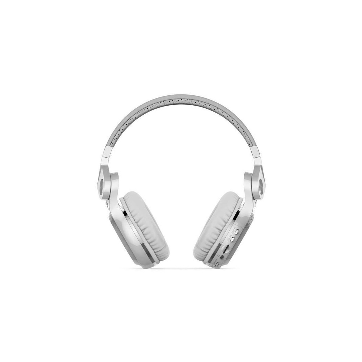 Casque Bluetooth Bluedio T2+ stéréo sans fil avec microphone carte micro-SD et FM radio Blanc