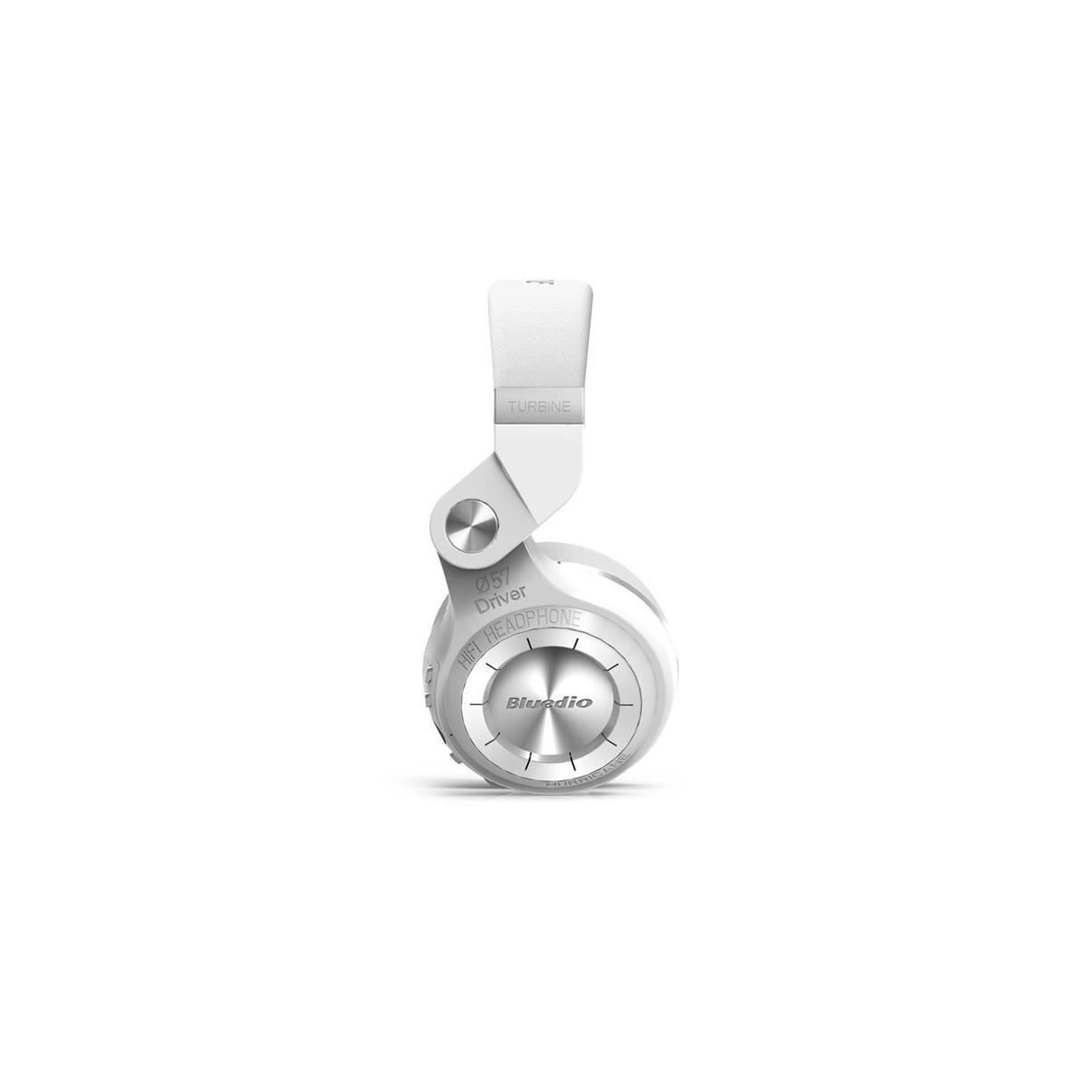 Casque Bluetooth Bluedio T2+ stéréo sans fil avec microphone carte micro-SD et FM radio Blanc Casque Bluetooth Bluedio T2+ stéréo sans fil avec microphone carte micro-SD et FM radio Blanc