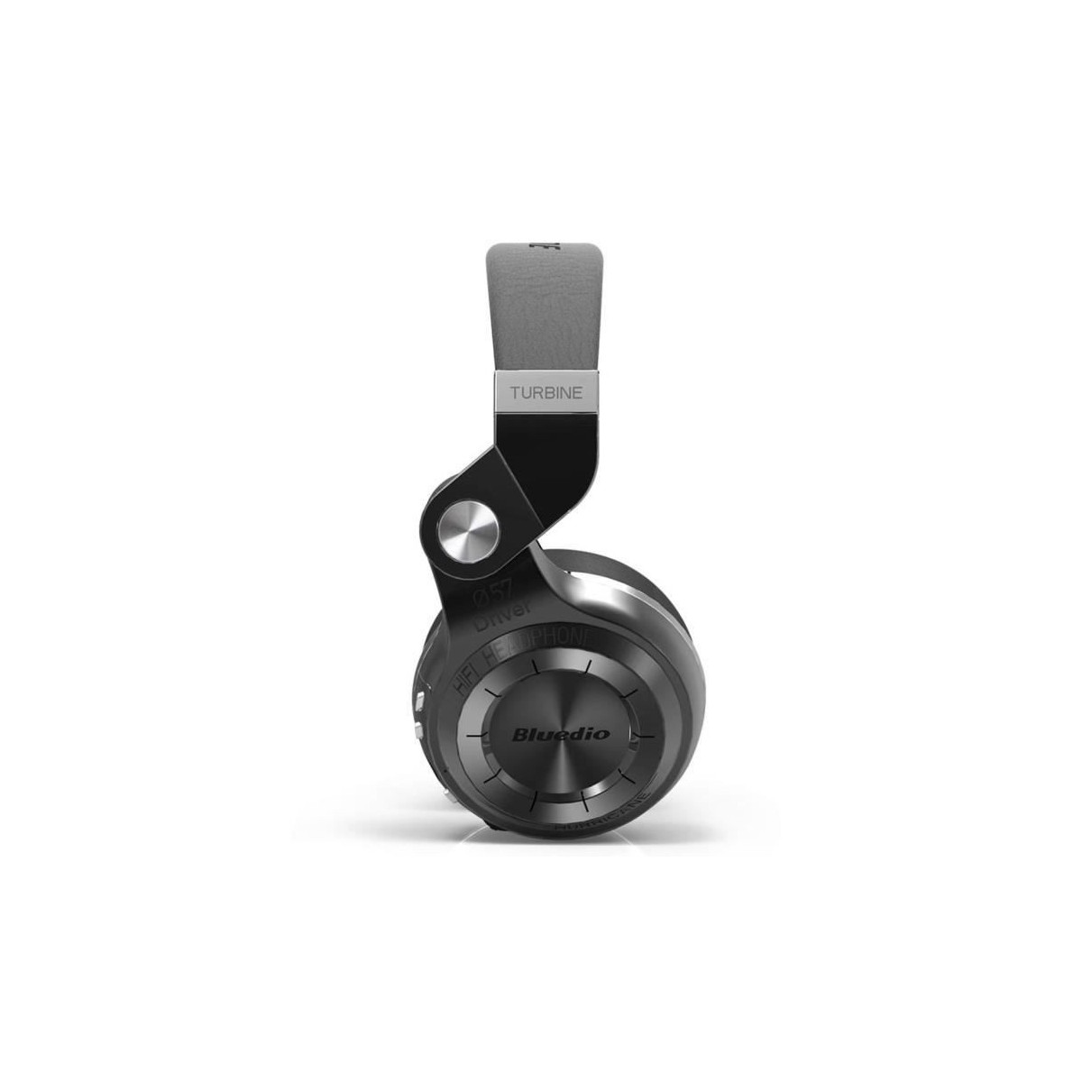 Casque Bluetooth Bluedio T2+ stéréo sans fil avec microphone carte micro-SD et FM radio Noir