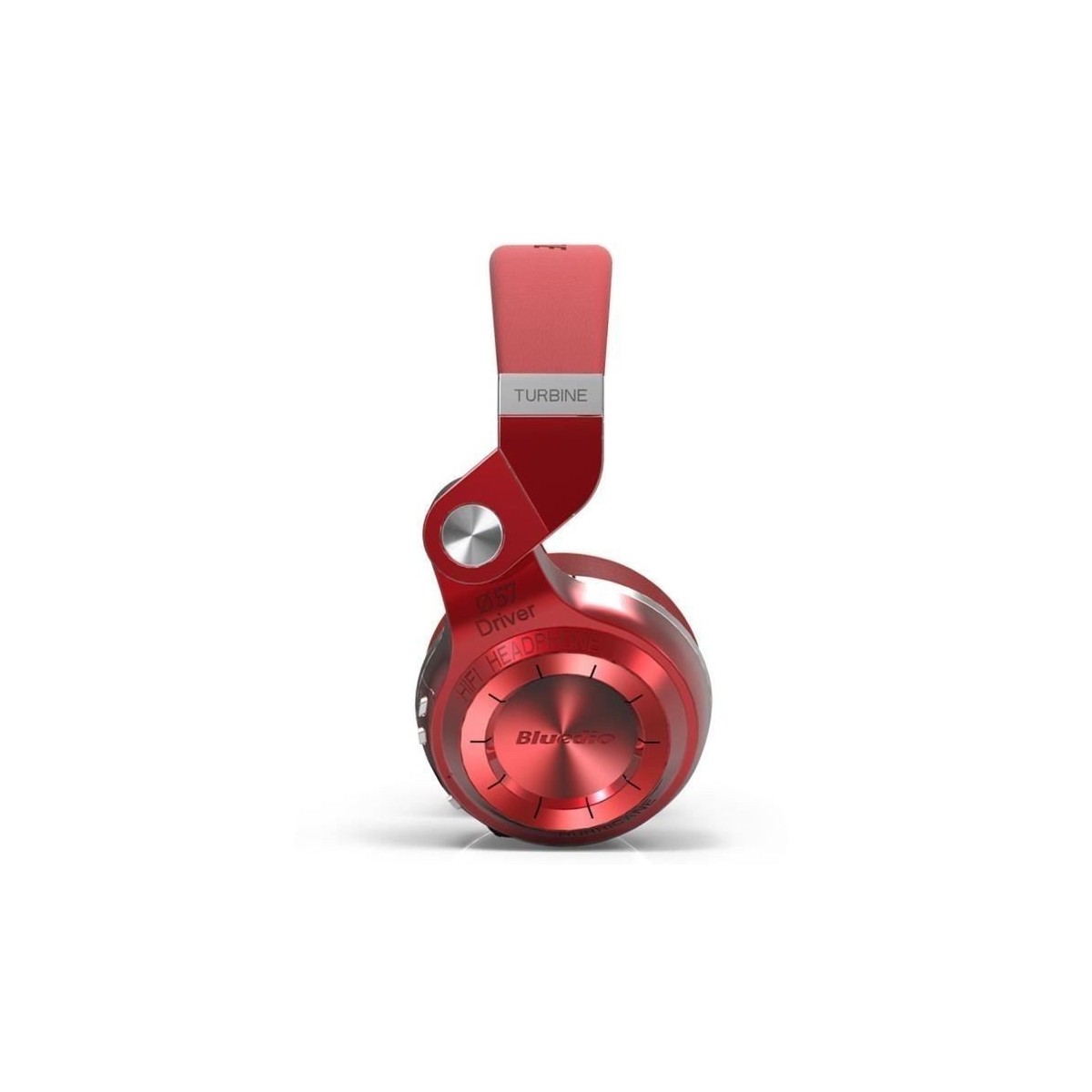 Casque Bluetooth Bluedio T2+ stéréo sans fil avec microphone carte micro-SD et FM radio Rouge