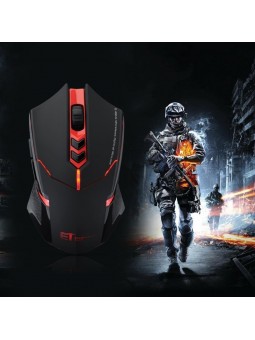 Souris de Jeu 7 Boutons Souris Gaming LED Optique 5500 DPI ET X-08 Rouge 2.4Ghz