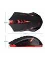 Souris de Jeu 7 Boutons Souris Gaming LED Optique 2400 DPI ET X-08 Noir-Rouge 2.4Ghz