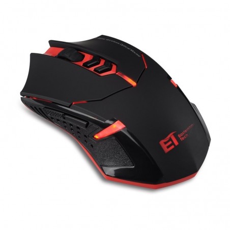 Souris de Jeu 7 Boutons Souris Gaming LED Optique 2400 DPI ET X-08 Noir-Rouge 2.4Ghz