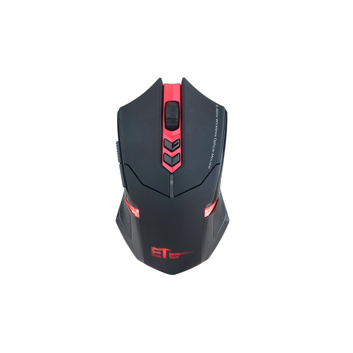 Souris de Jeu 7 Boutons Souris Gaming LED Optique 2400 DPI ET X-08 Noir-Rouge 2.4Ghz