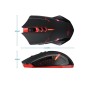 Souris de Jeu 7 Boutons Souris Gaming LED Optique 2400 DPI ET X-08 Noir-Rouge 2.4Ghz