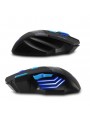 Souris de Jeu 7 Boutons Souris Gaming LED Optique 2400 DPI Zelotes F14 Noir-Bleu 2.4Ghz