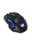 Souris de Jeu 7 Boutons Souris Gaming LED Optique 2400 DPI Zelotes F14 Noir-Bleu 2.4Ghz