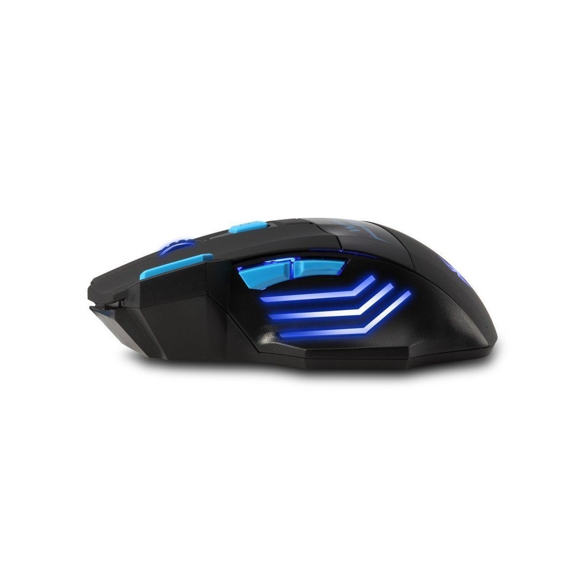 Souris de Jeu 7 Boutons Souris Gaming LED Optique 2400 DPI Zelotes F14 Noir-Bleu 2.4Ghz