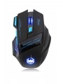 Souris de Jeu 7 Boutons Souris Gaming LED Optique 2400 DPI Zelotes F14 Noir-Bleu 2.4Ghz