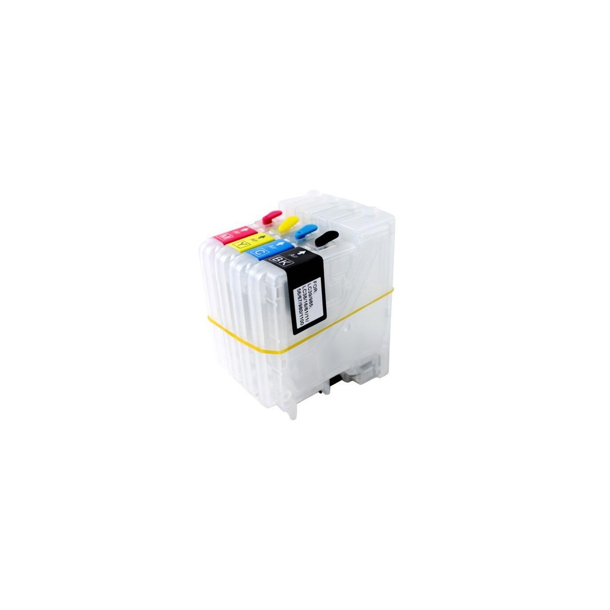 4 Cartouches rechargeable compatible Brother LC980/LC1100 