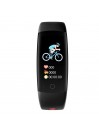 Bracelet connecté Noir-Rouge IP68 Bluetooth - Tracker Activité Écran couleur Rythme Cardiaque Podomètre