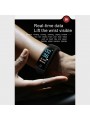 Bracelet connecté Noir-Gris IP68 Bluetooth - Tracker Activité Écran couleur Rythme Cardiaque Podomètre