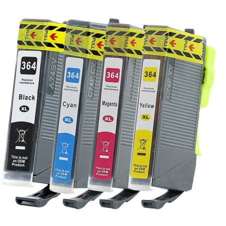 4 Cartouches compatibles avec HP364XL