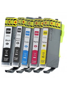 5 Cartouches compatibles avec HP364XL