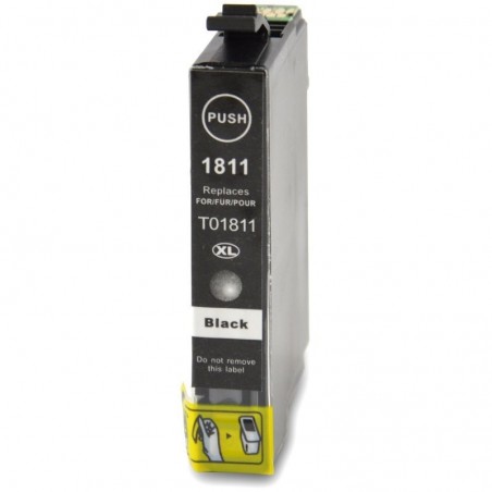 1 Cartouche compatible EPSON T1811 Noir 17,5ML (Série Pâquerette)