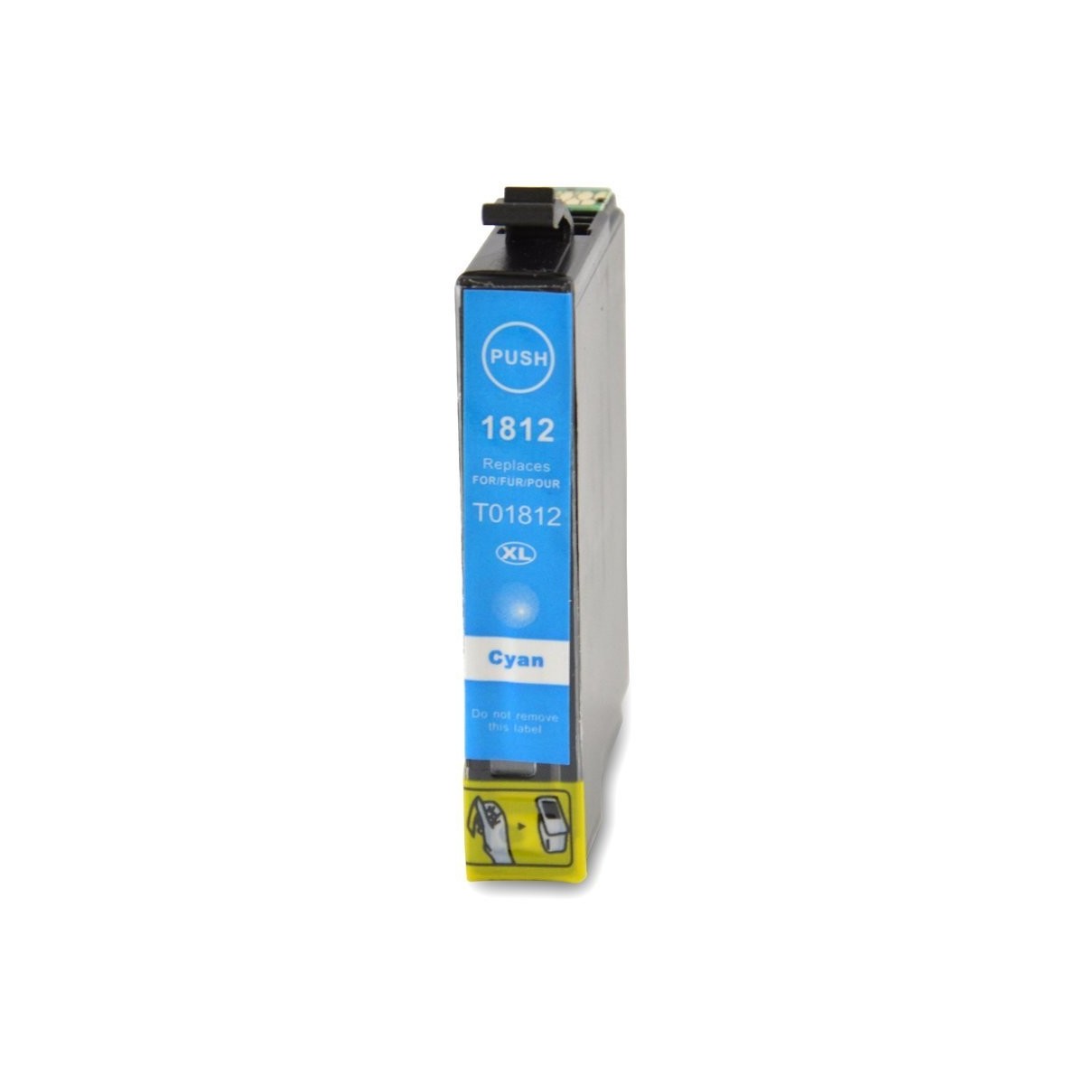 1 Cartouche compatible EPSON T1812 Cyan 14ML (Série Pâquerette)