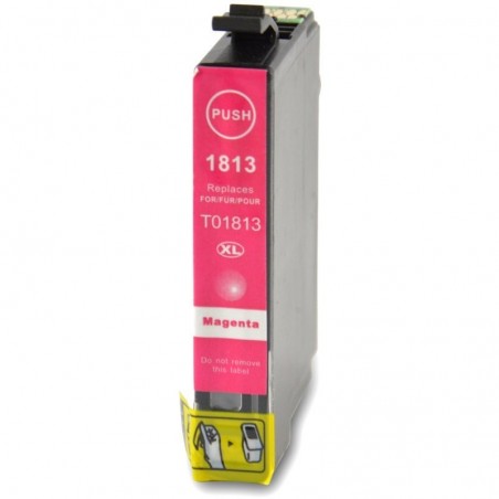 1 Cartouche compatible EPSON T1813 Magenta 14ML (Série Pâquerette)