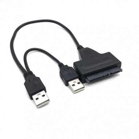 Câble Adaptateur pour Les disques de 2,5 Pouces à l'USB 2.0 et Le connecteur SATA pour Disque Dur 2.5"PC HDD et 2,5" HDD + PC ou