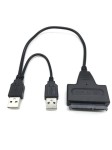 Câble Adaptateur pour Les disques de 2,5 Pouces à l'USB 2.0 et Le connecteur SATA pour Disque Dur 2.5"PC HDD et 2,5" HDD + PC ou