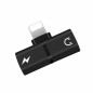 Adaptateur Double Splitter Double Charge Audio pour iPhone X 8 8+ 7+ Noir Adaptateur Double Splitter Double Charge Audio pour iPhone X 8 8+ 7+ Noir