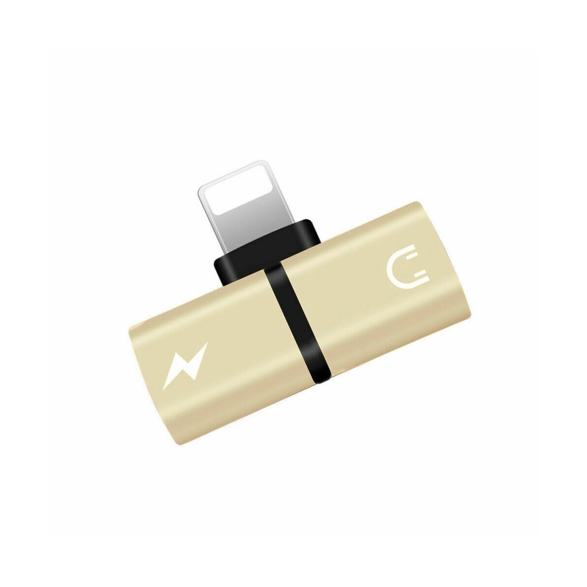 Adaptateur 2 en 1 pour iphone 7 8 plus X audio écouteur chargeur splitter Or Adaptateur 2 en 1 pour iphone 7 8 plus X audio écouteur chargeur splitter Or