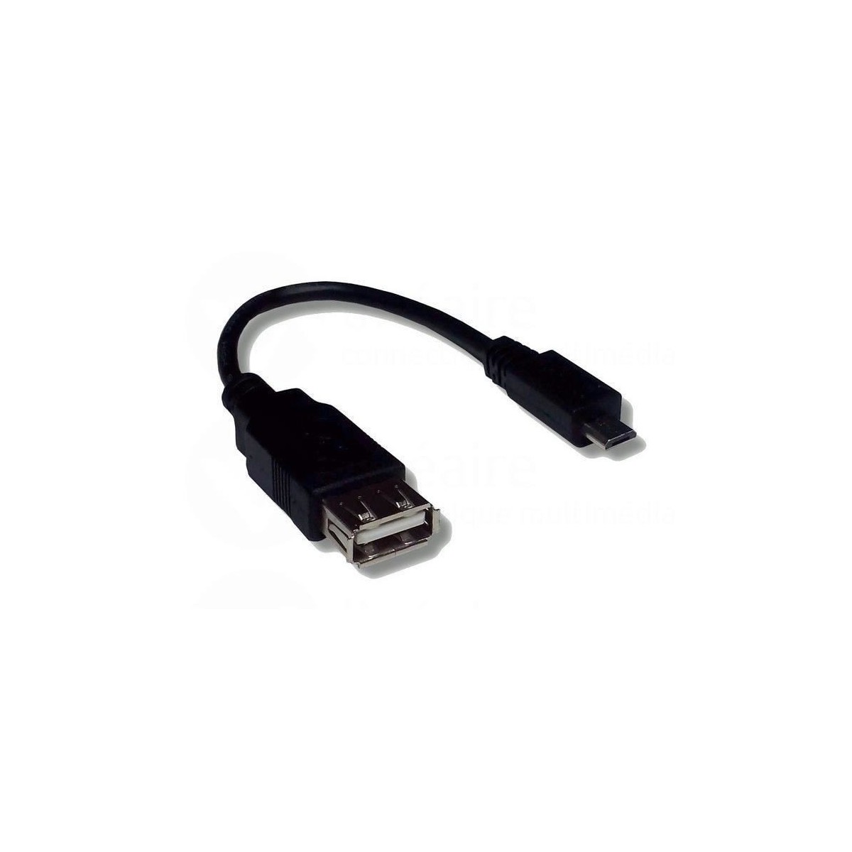 Adaptateur USB Femelle - Micro USB Mâle - OTG Noir avec SmartParts