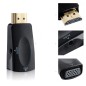 Adaptateur HDMI Mâle vers VGA Femelle Audio Vidéo Câble Convertisseur 1080P Noir Adaptateur HDMI Mâle vers VGA Femelle Audio Vidéo Câble Convertisseur 1080P Noir